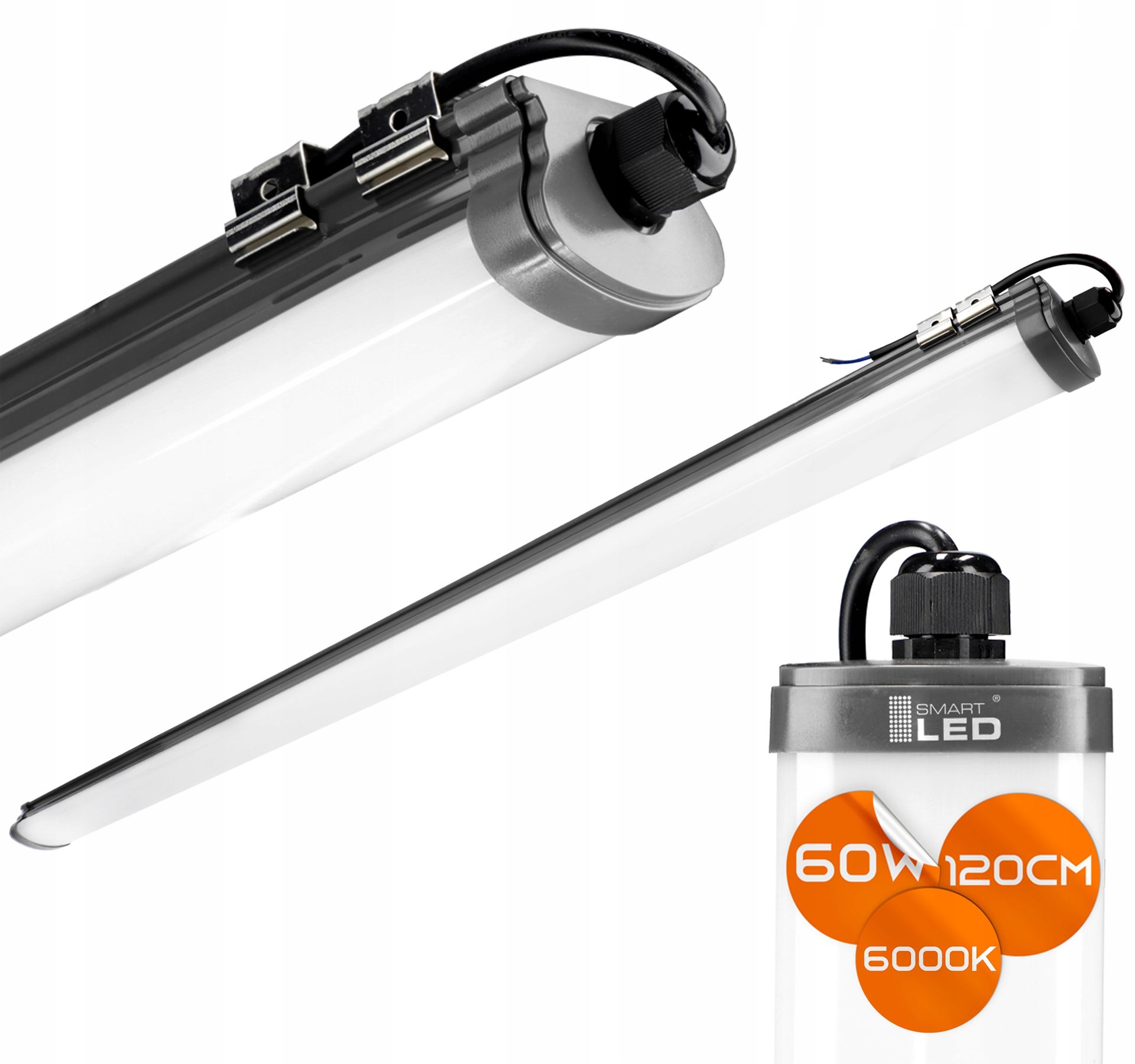 Lampa Led do Garażu Oprawa Hermetyczna Natynkowa 120cm 60W 5400lm Mocna