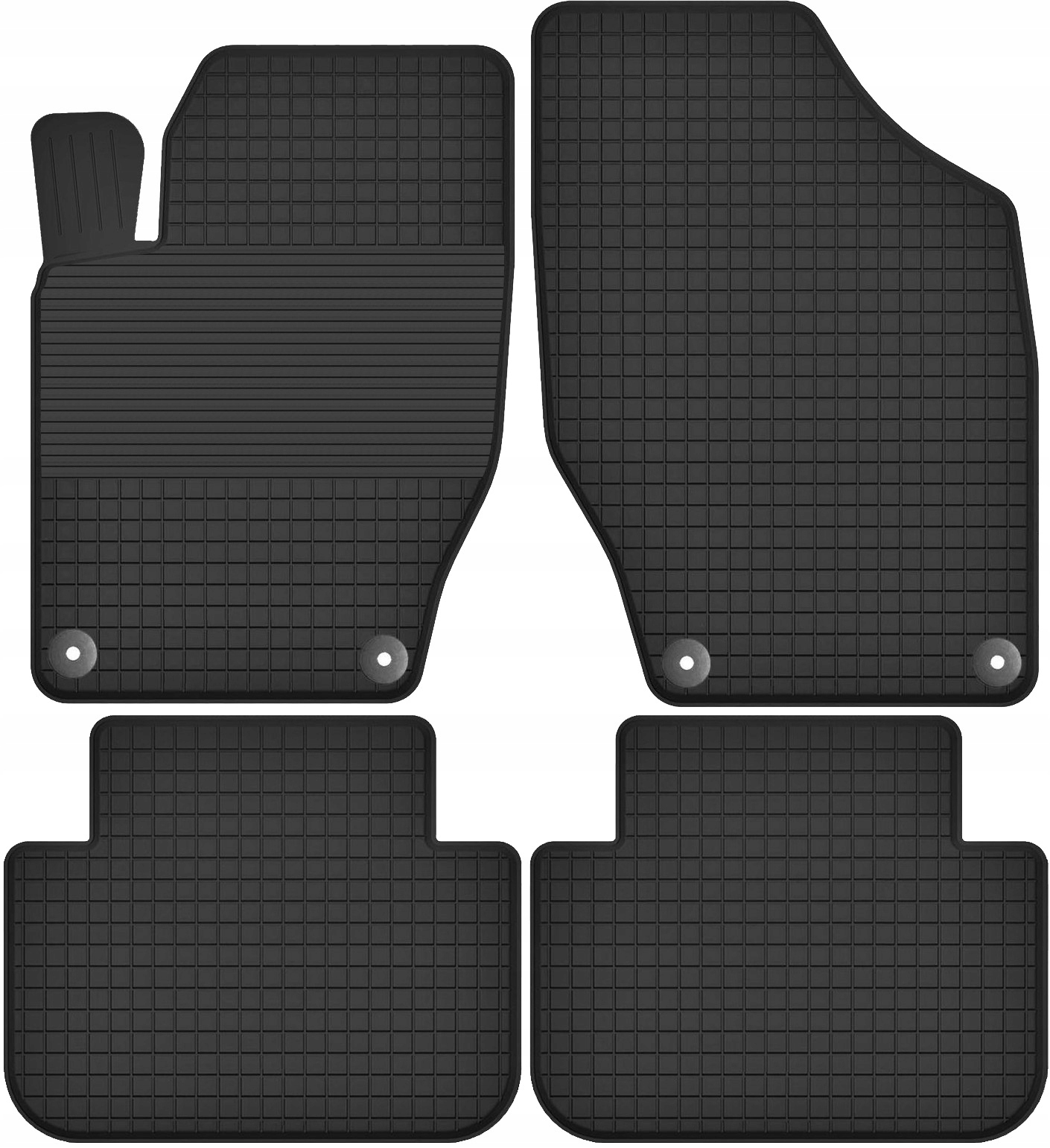 Peugeot 307 308 Citroen C4 I II dywaniki gumowe Korytko 2cm Stopery
