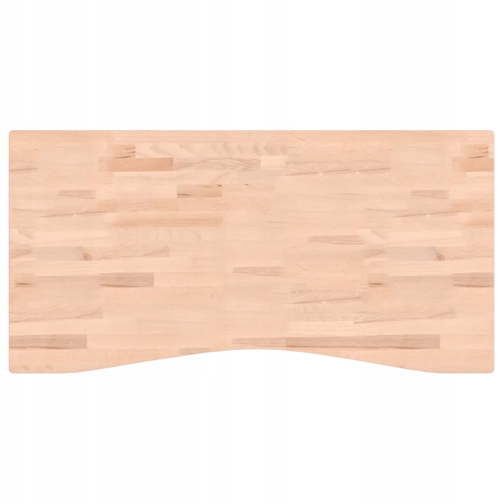Blat do biurka, 110x(50-55)x2,5 cm, lite drewno bukowe