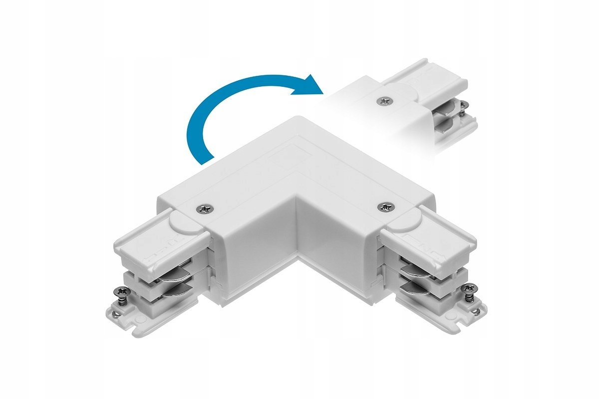 Łącznik L90 do szynoprzewodu 3-fazowego X-rail 101x101mm biały