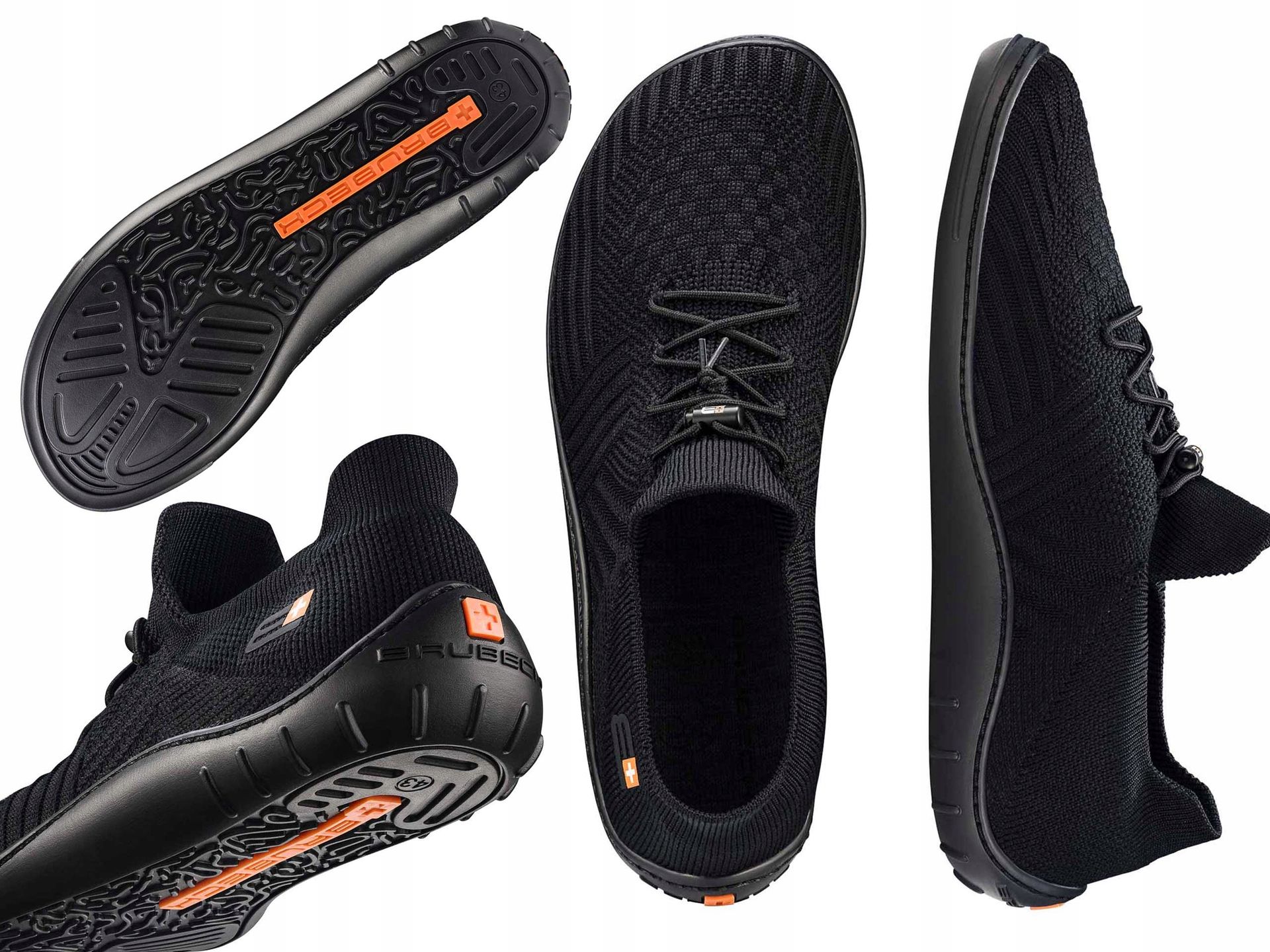 Buty sportowe męskie lekkie Brubeck Barefoot Merino czarne 46