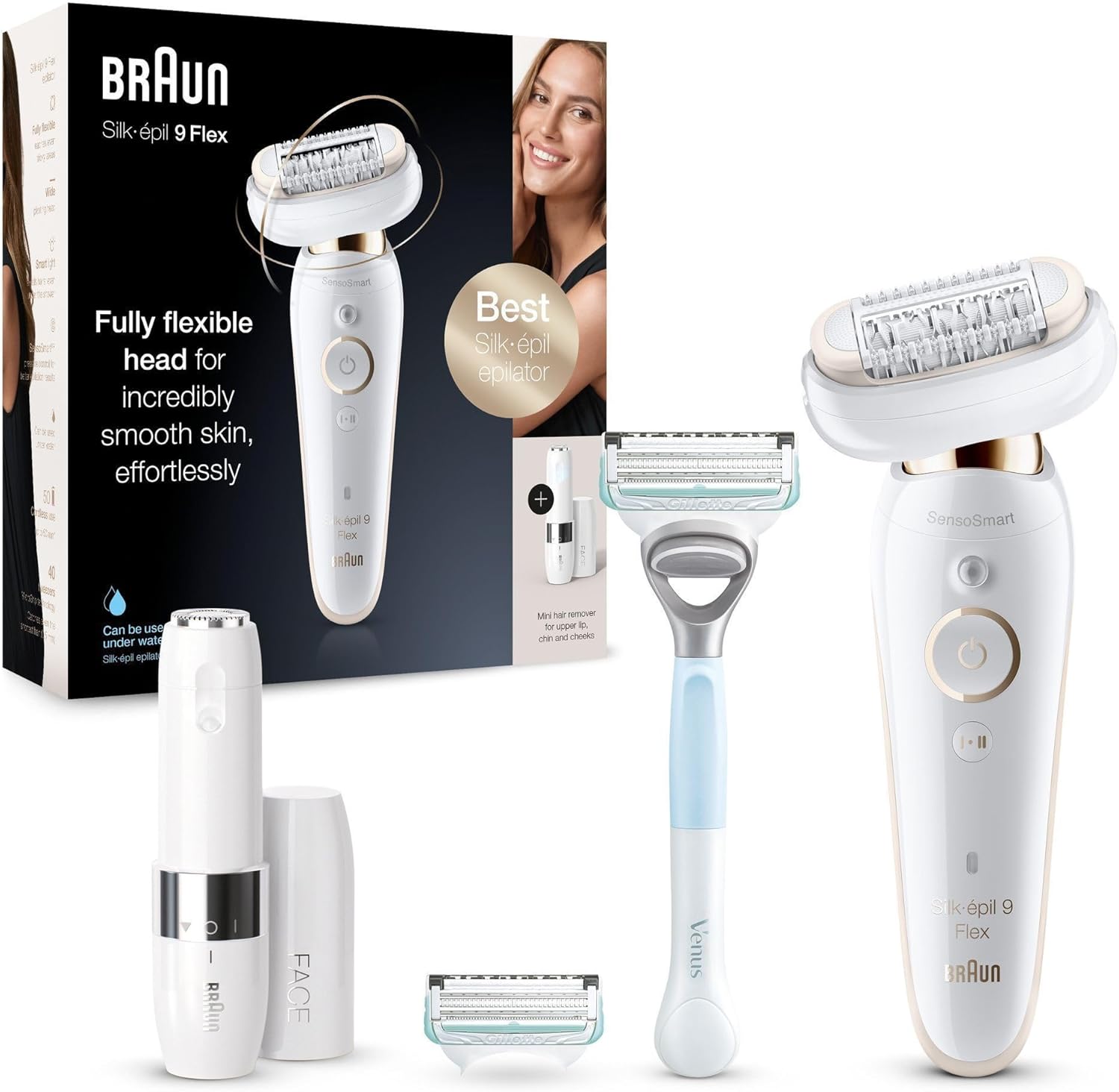Braun depilator Silk-epil 9 Flex Ses 9003 3D SES9003 mini trymer