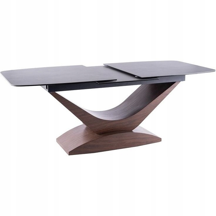 Stół Dolce Ceramic Szary Marmur Orzech 180-240x95 cm Rozkładany