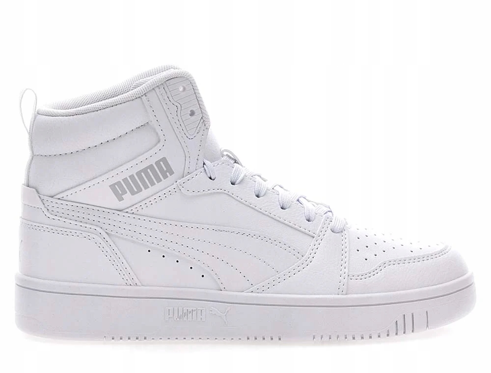 Buty młodzieżowe Puma Rebound białe wysokie 39383105 37.5