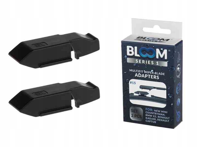 Adaptery #15 do piór wycieraczek bezszkieletowych Bloom M10, 2 szt.