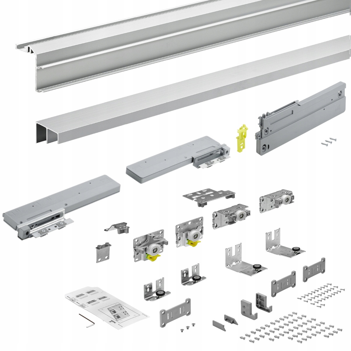 System drzwi przesuwnych Hettich TopLine L zestaw okuć lewy do szafy 2D