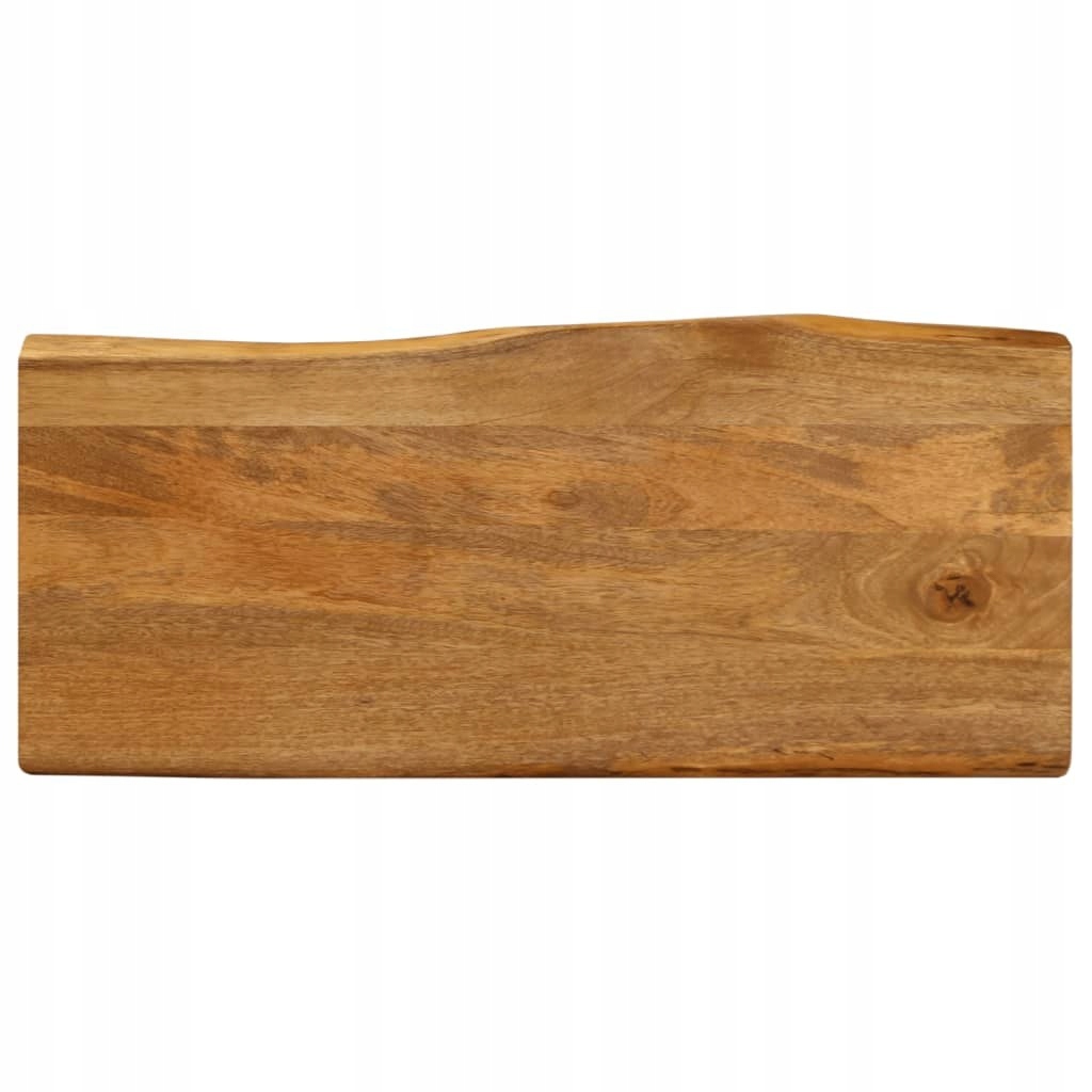 Blat Stołu 90X40X2,5CM Naturalna Krawędź Lite Drewno Mango