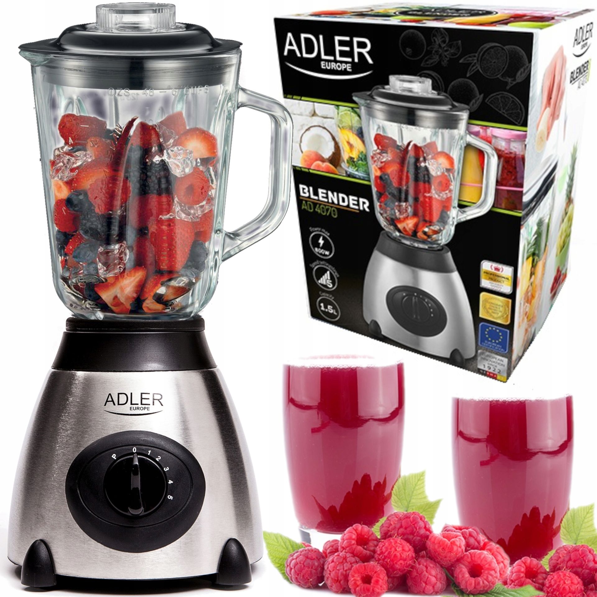 Blender Kielichowy Stojacy Mikser Rozdrabniacz 800
