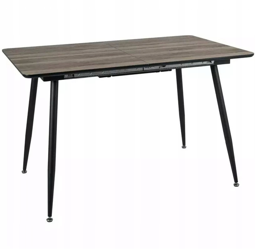 Stół Remus II (120-160)x80cm Czarny/Orzech Vintage Industrialny Salon