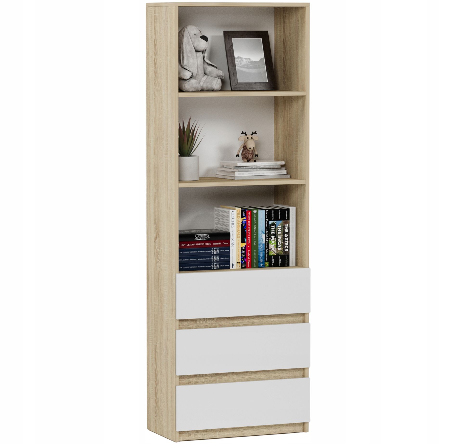 Regał Książki Biurowy 3 Szuflady 3 Pół Son MIX B-3