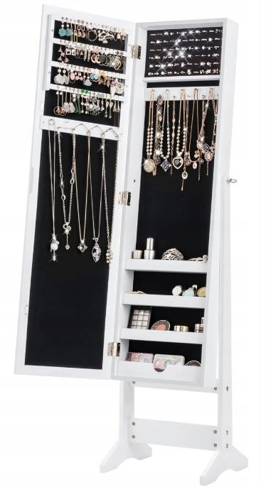 Toaletka Szafka Na Biżuterię Z Lustrem 35 X 30,5 X 144 CM