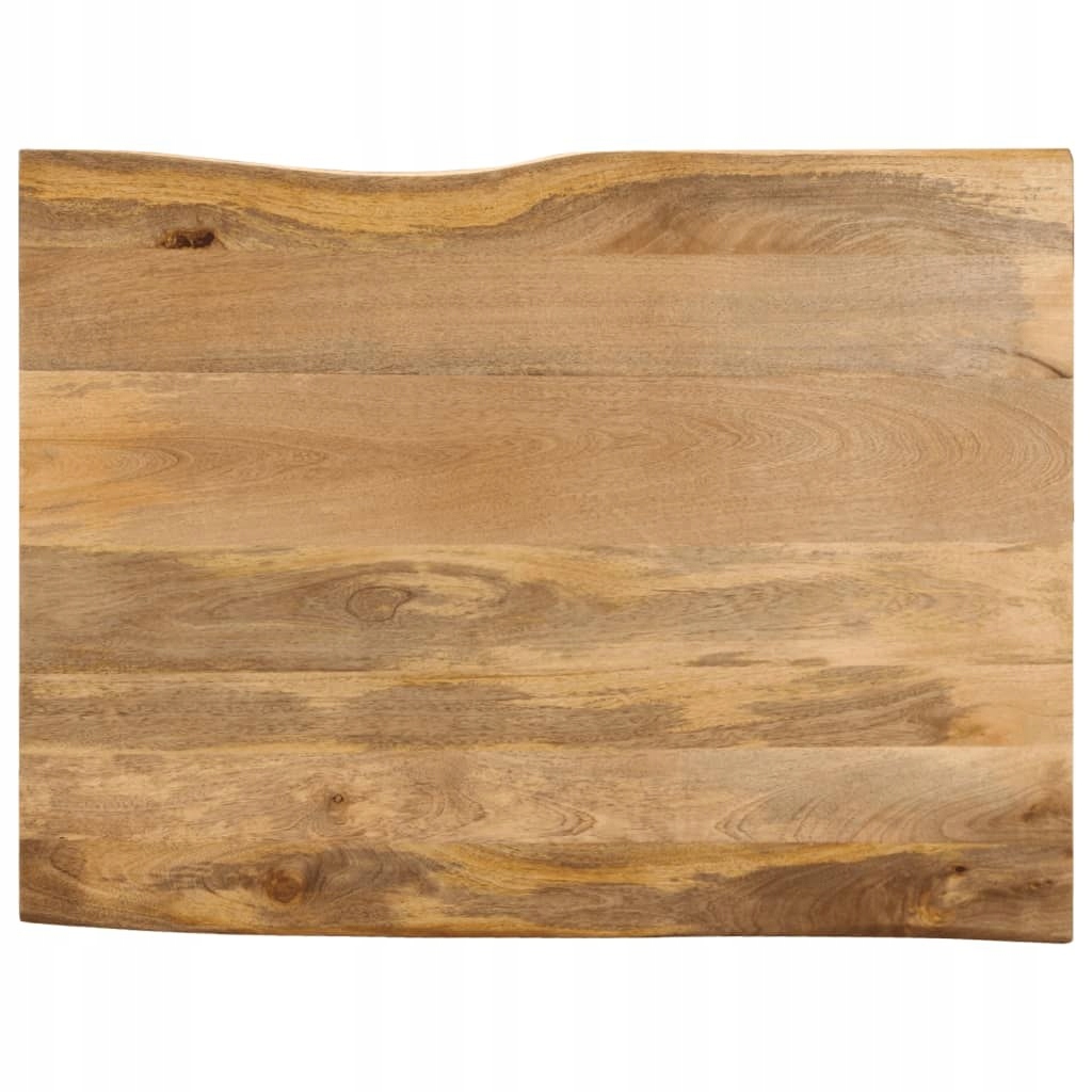 Blat Stołu 100X80X2,5CM Naturalna Krawędź Lite Drewno Mango