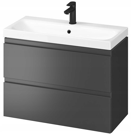 Cersani szafka z umywalką Moduo Slim 80 antracyt
