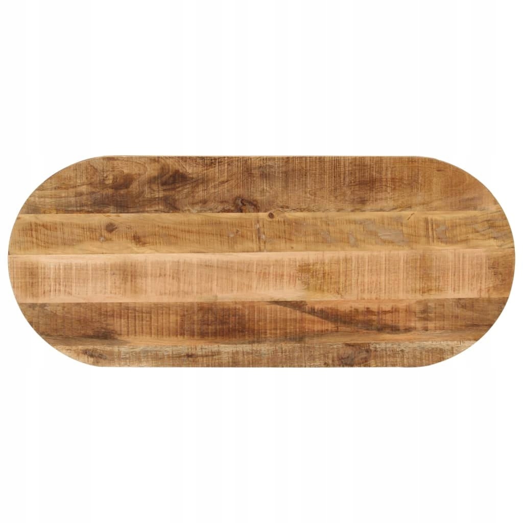 Blat Stołu 140X50X2,5CM Owalny Lite Surowe Drewno Mango