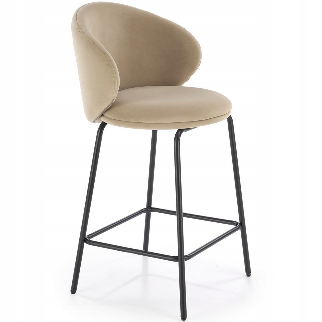Hoker H121 63cm Beżowy/Czarny Styl Loft Salon Kuchnia Jadalnia