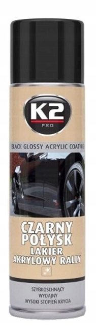 K2 Lakier akrylowy czarny połysk 500mL (L341)