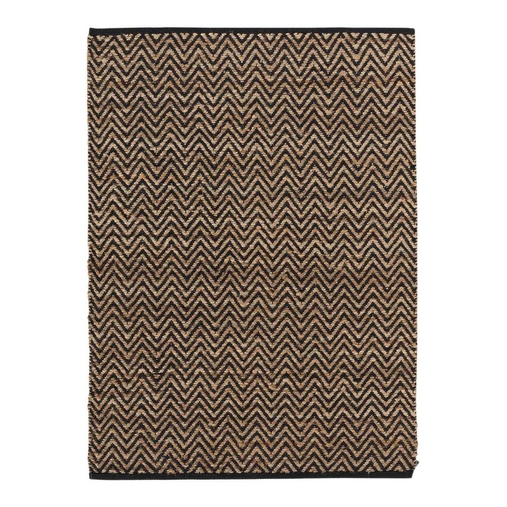 Czarno-naturalny dywan 120x170 cm Zigzag – douceur d'intérieur