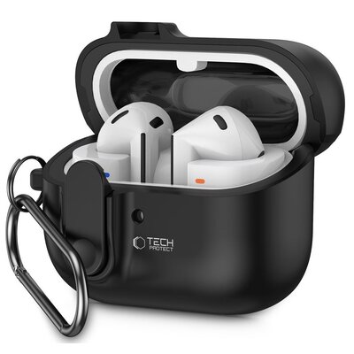 Etui na słuchawki TECH-PROTECT Slim Hook do Samsung Galaxy Buds 3/3 Pro Czarny