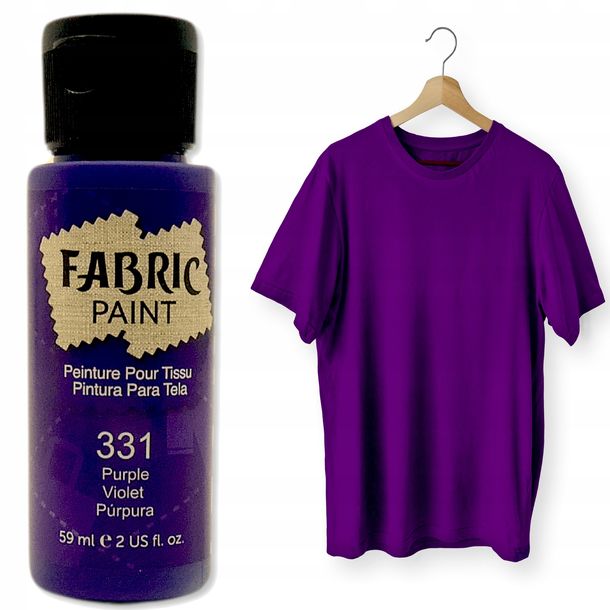 Farba do tkanin Jasnych i Ciemnych Fioletowa Aureo 59ml