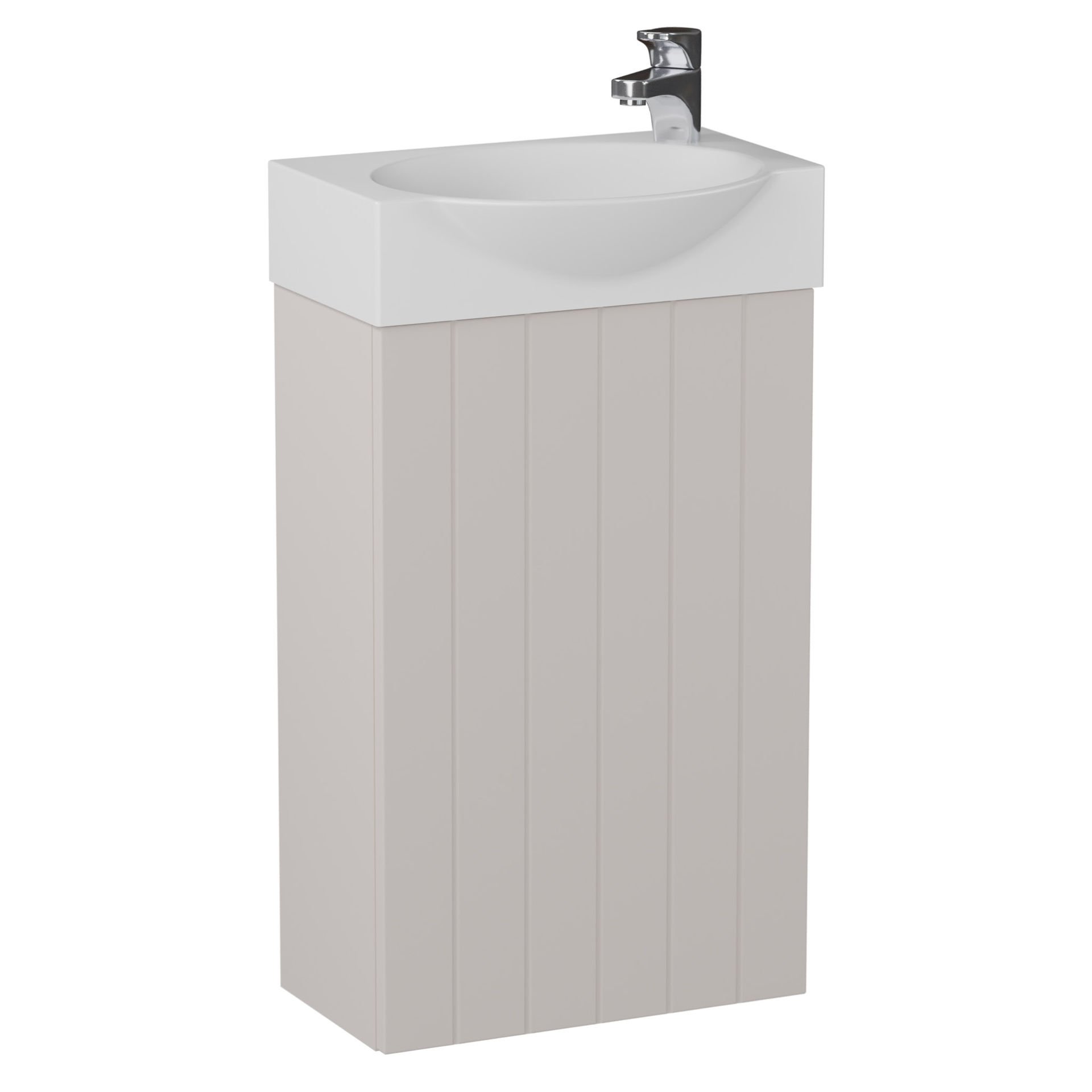 Szafka łazienkowa z umywalką Krofam Dia 40 cm kaszmir 142-0004