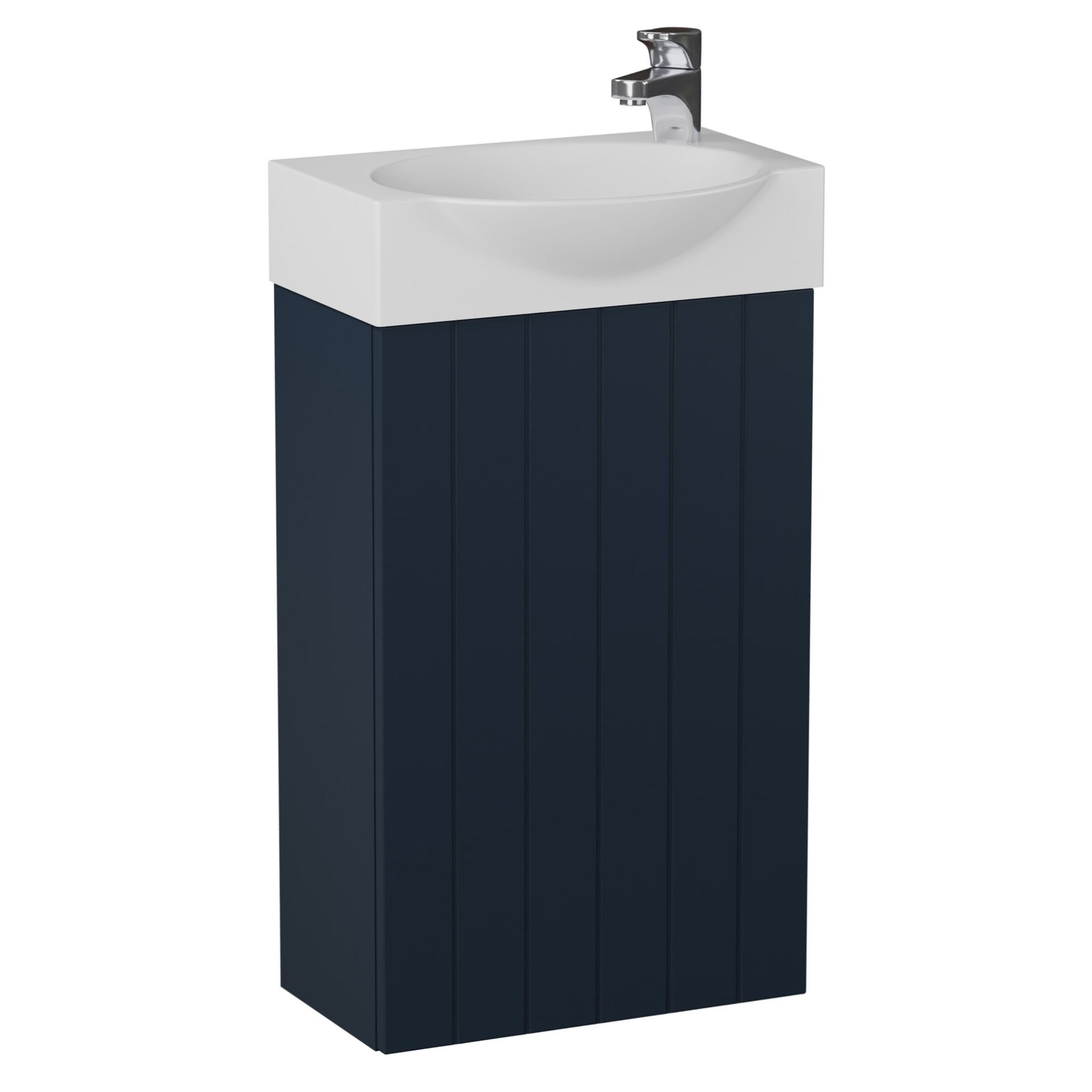 Szafka łazienkowa z umywalką Krofam Dia 40 cm granatowy 142-0104