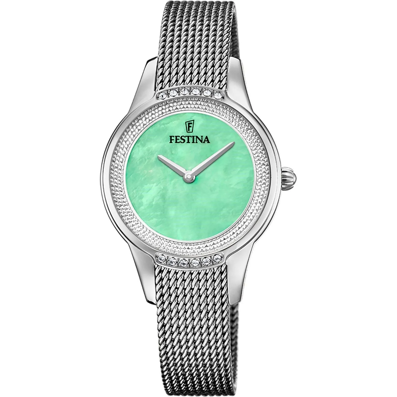Festina Mademoiselle 20494/6 zegarek damski na bransolecie z turkusową tarczą