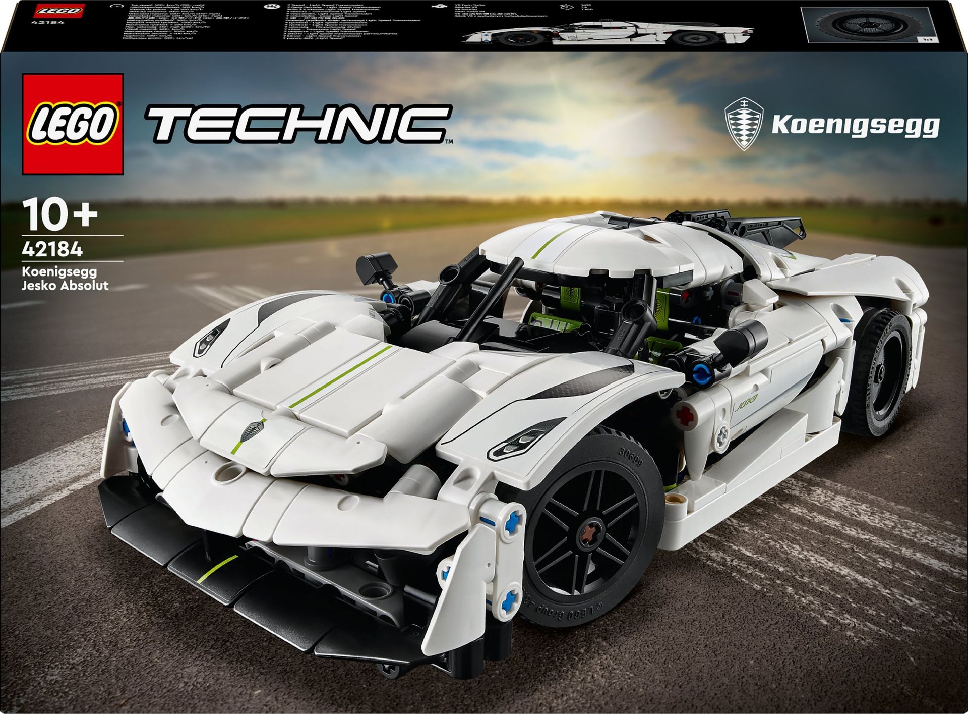 LEGO Technic Biały hipersamochód Koenigsegg Jesko Absolut 42184