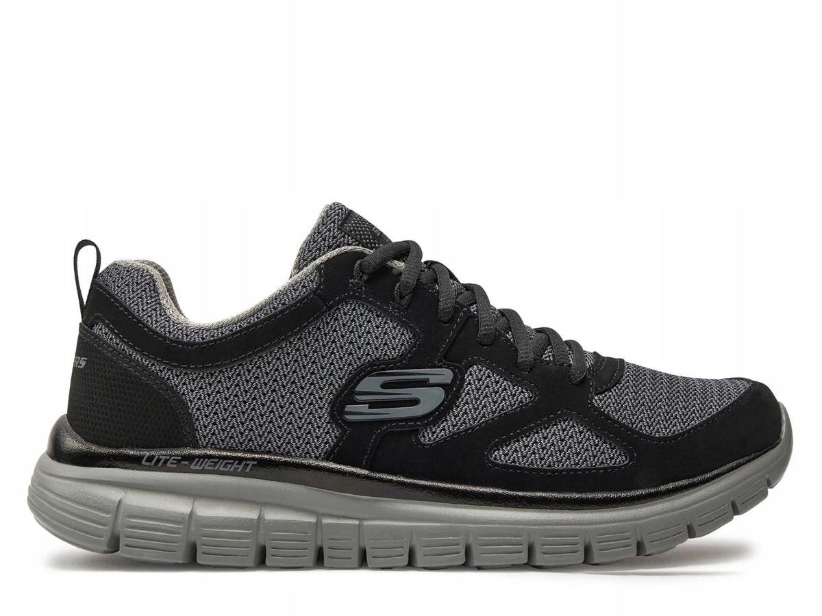 Buty Męskie Skechers 52635BKGY Burns Agoura Czarne 44