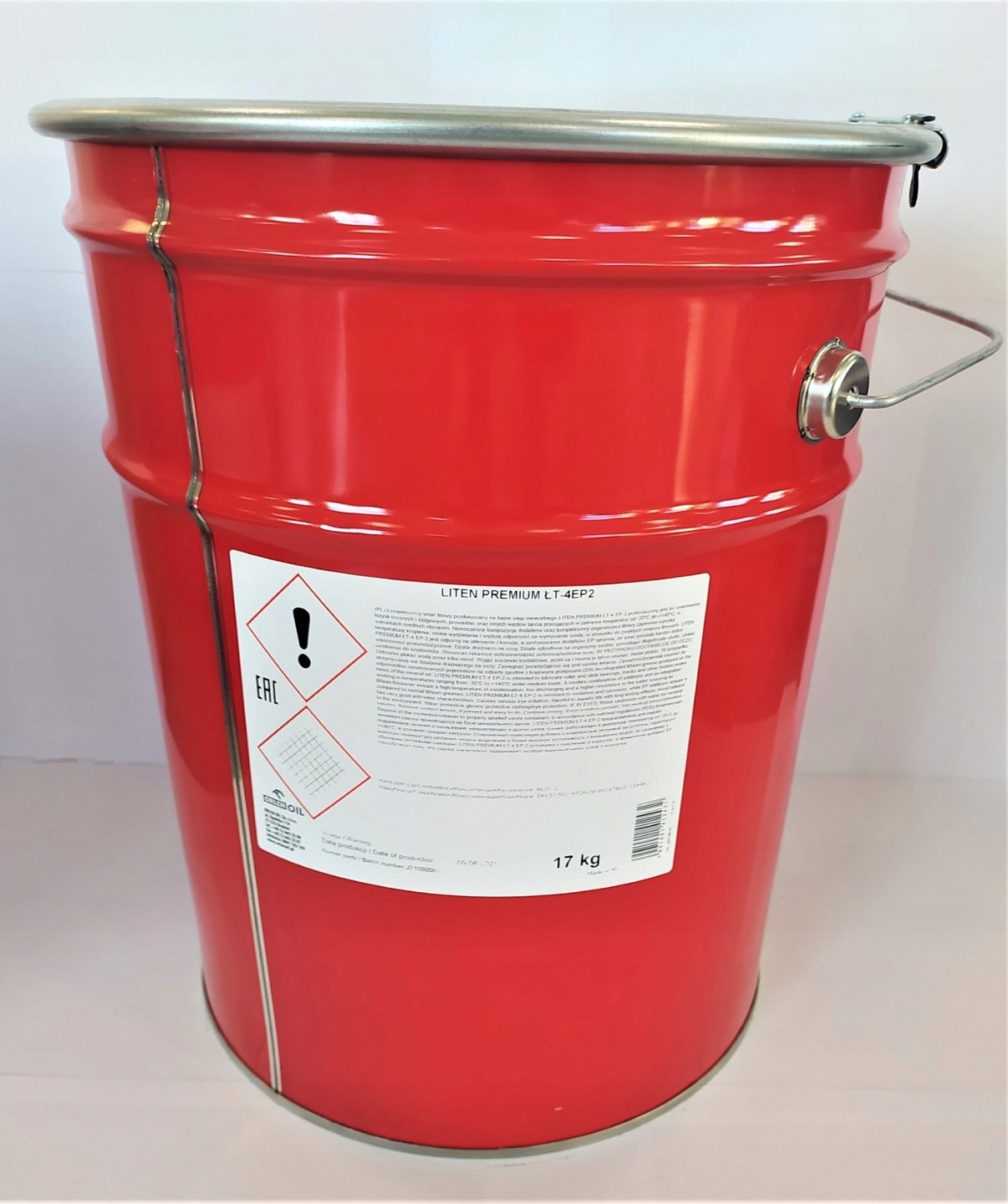 Smar do łożysk kompleks litowy Liten Lt (17KG); -30/+140-C; Din 51502