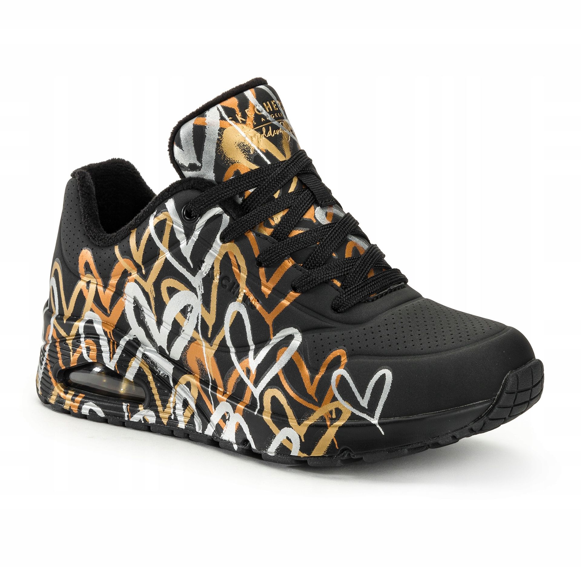 Buty damskie Skechers Uno Metallic Love black/metallic 40 Eu