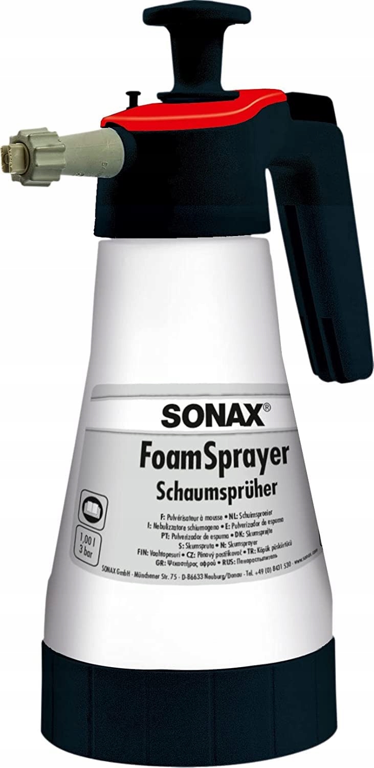 Sonax FoamSprayer, 1 litr (1 sztuka) zapewnia