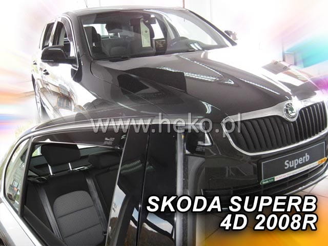 Skoda Superb II Liftback 08-15r Owiewki Drzwi Heko