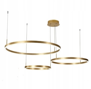 Lampa Wisząca Led Ring Złota 40/60/80 Światło Zmienne