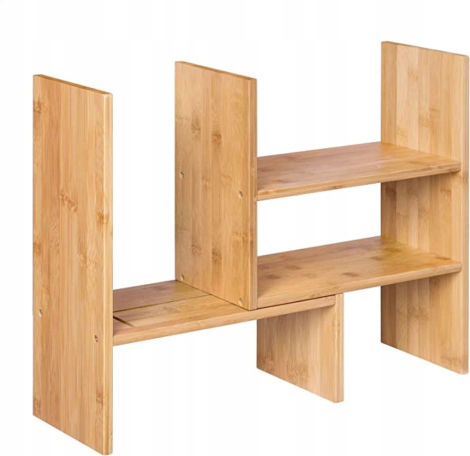 Półki Regał Na Blat Regulowana Szerokość Drewno Bambus