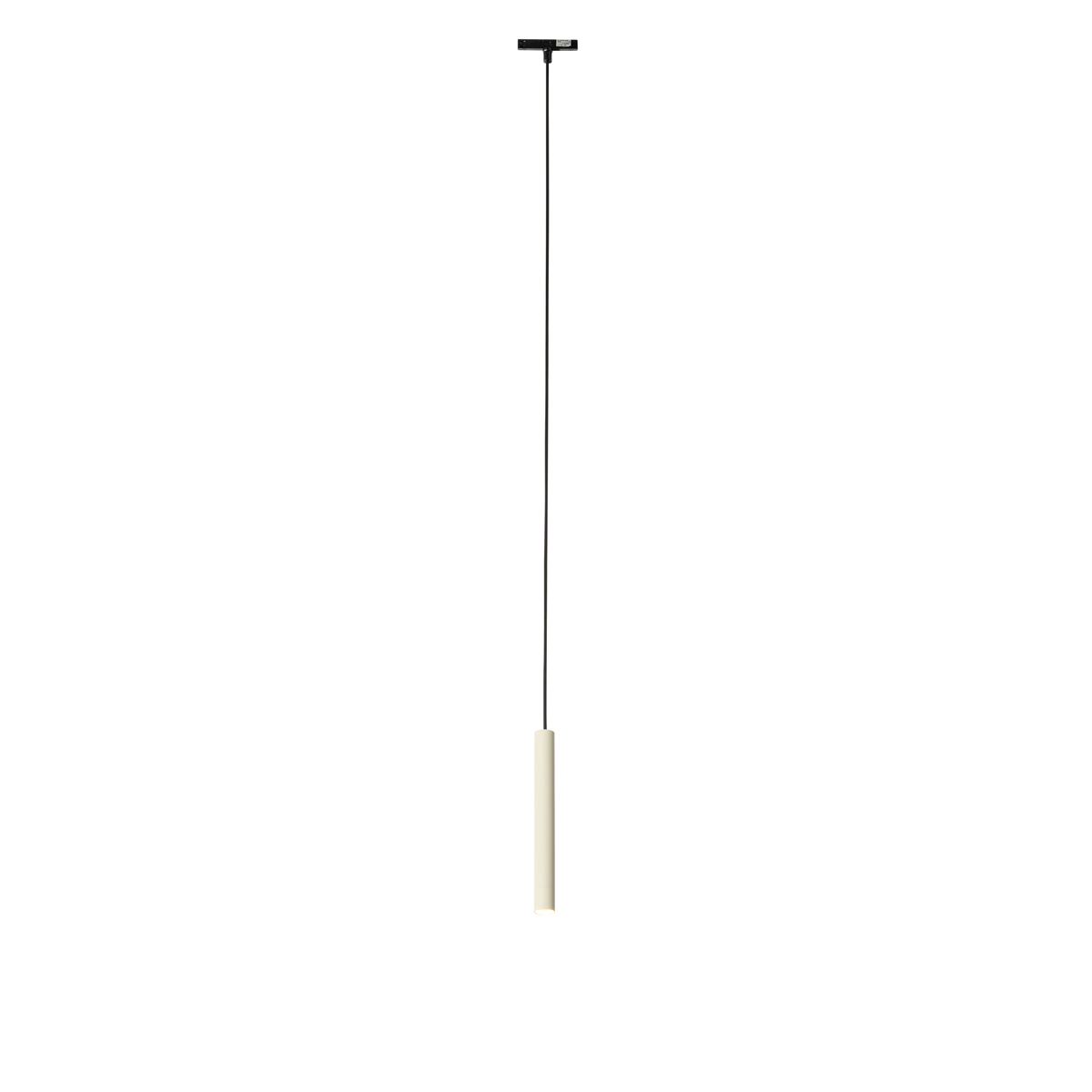 QAZQA Nowoczesna czarna i beżowa lampa wisząca do systemu szynowego jednofazowego - Slimline Keno