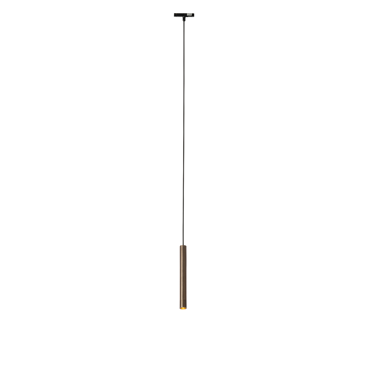 QAZQA Nowoczesna wisząca lampa w kolorze ciemnego brązu do systemu szynowego jednofazowego - Slimline Keno
