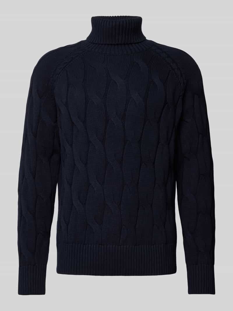 Sweter z dzianiny z golfem model ‘CALLO’