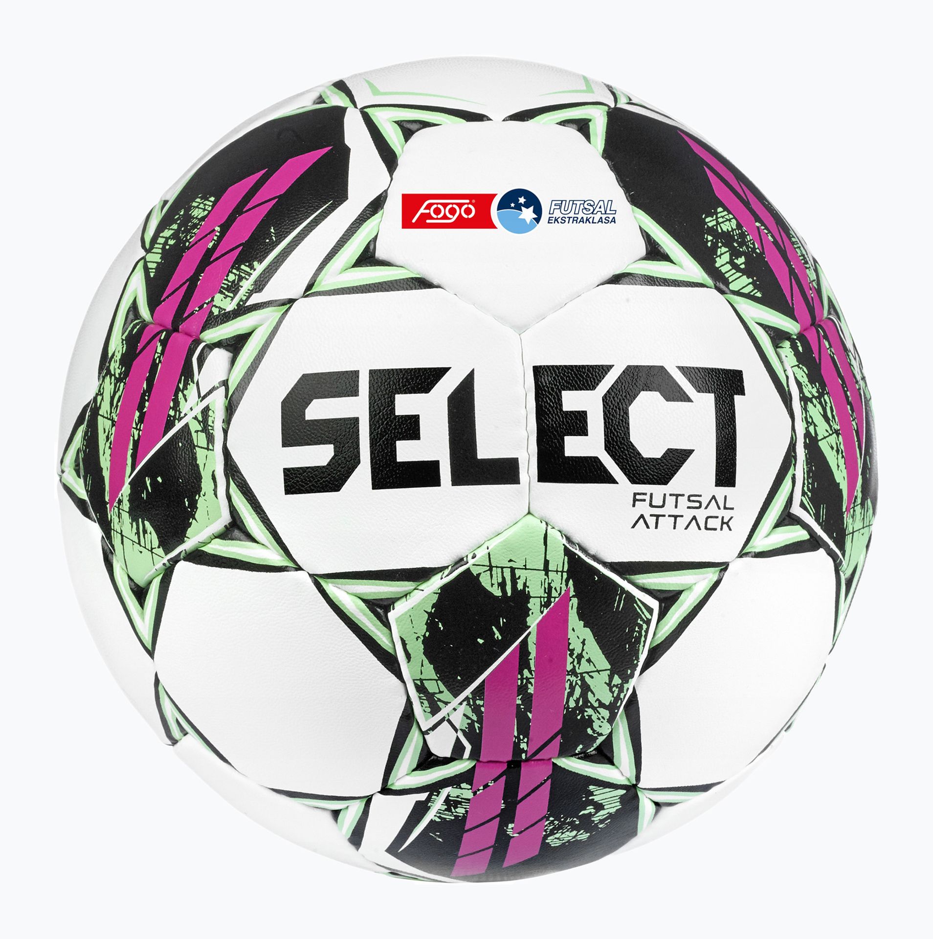 Piłka do piłki nożnej SELECT Futsal Attack Fogo Ekstraklasa white/pink rozmiar 4 WYSYŁKA W 24H 30 DNI NA ZWROT