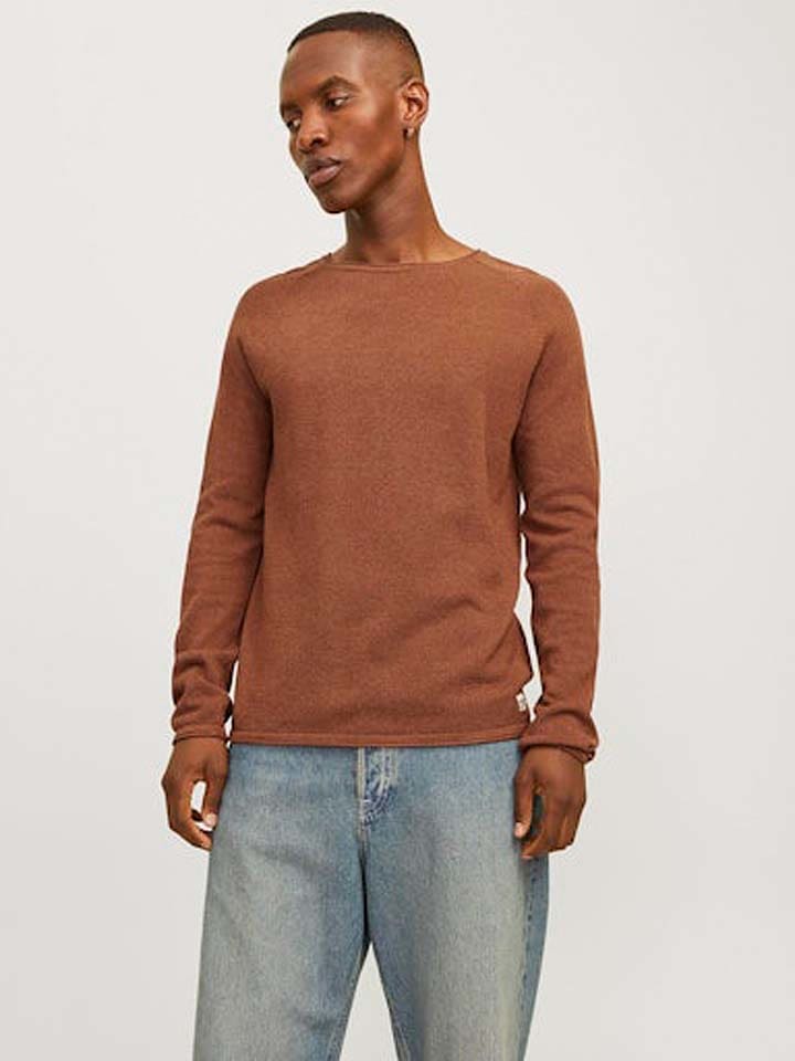 Jack & Jones Sweter w kolorze jasnobrązowym