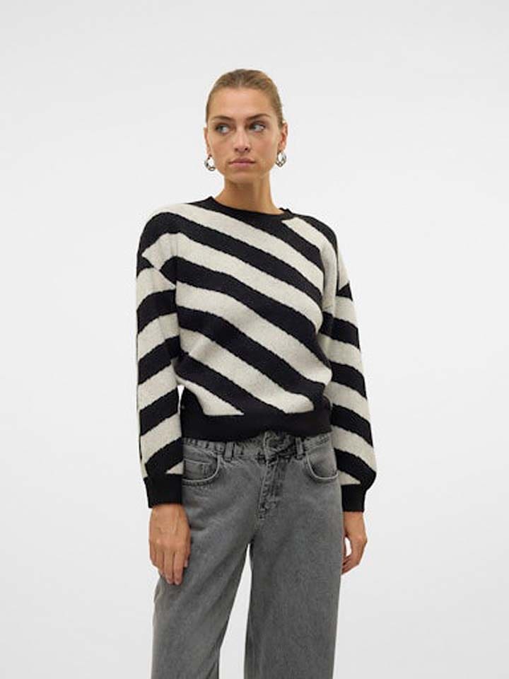 Vero Moda Sweter w kolorze czarno-białym