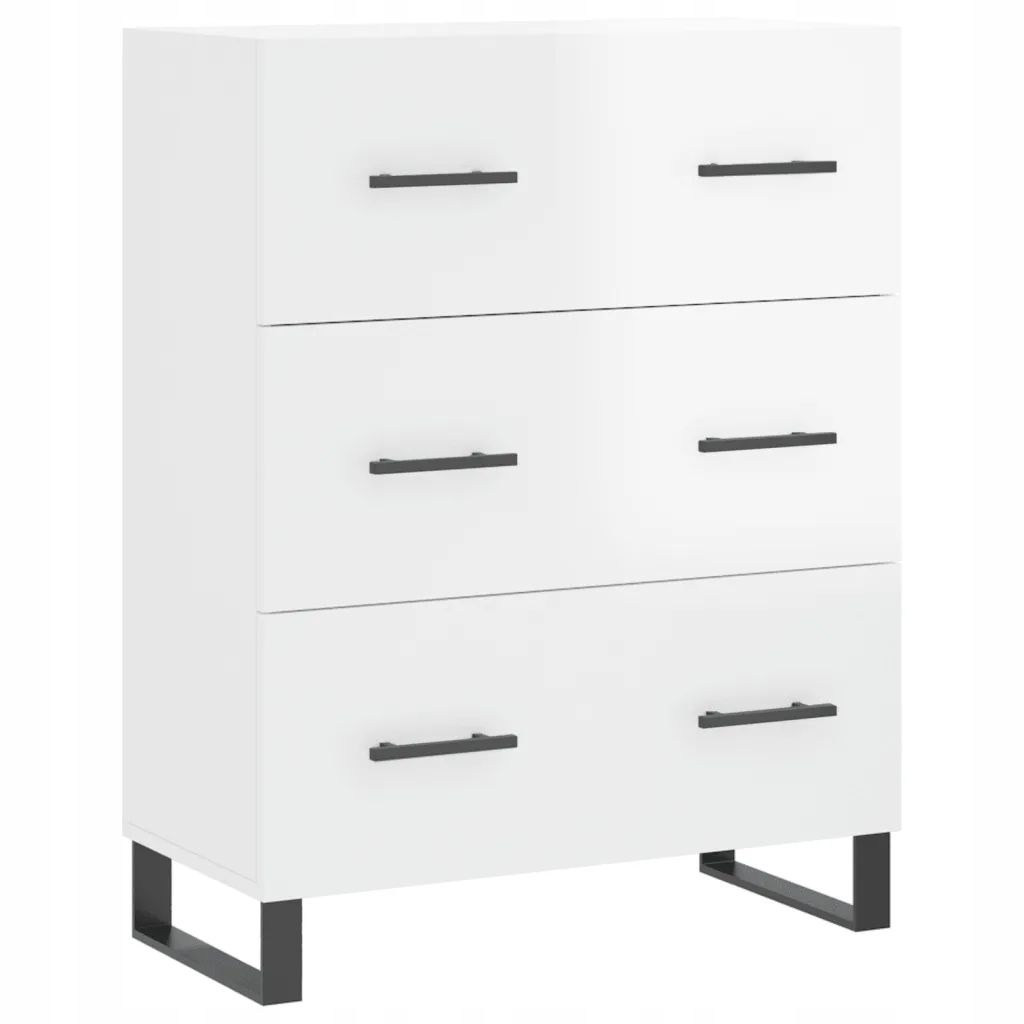 Szafka, biała, połysk, 69,5x34x90 cm, materiał