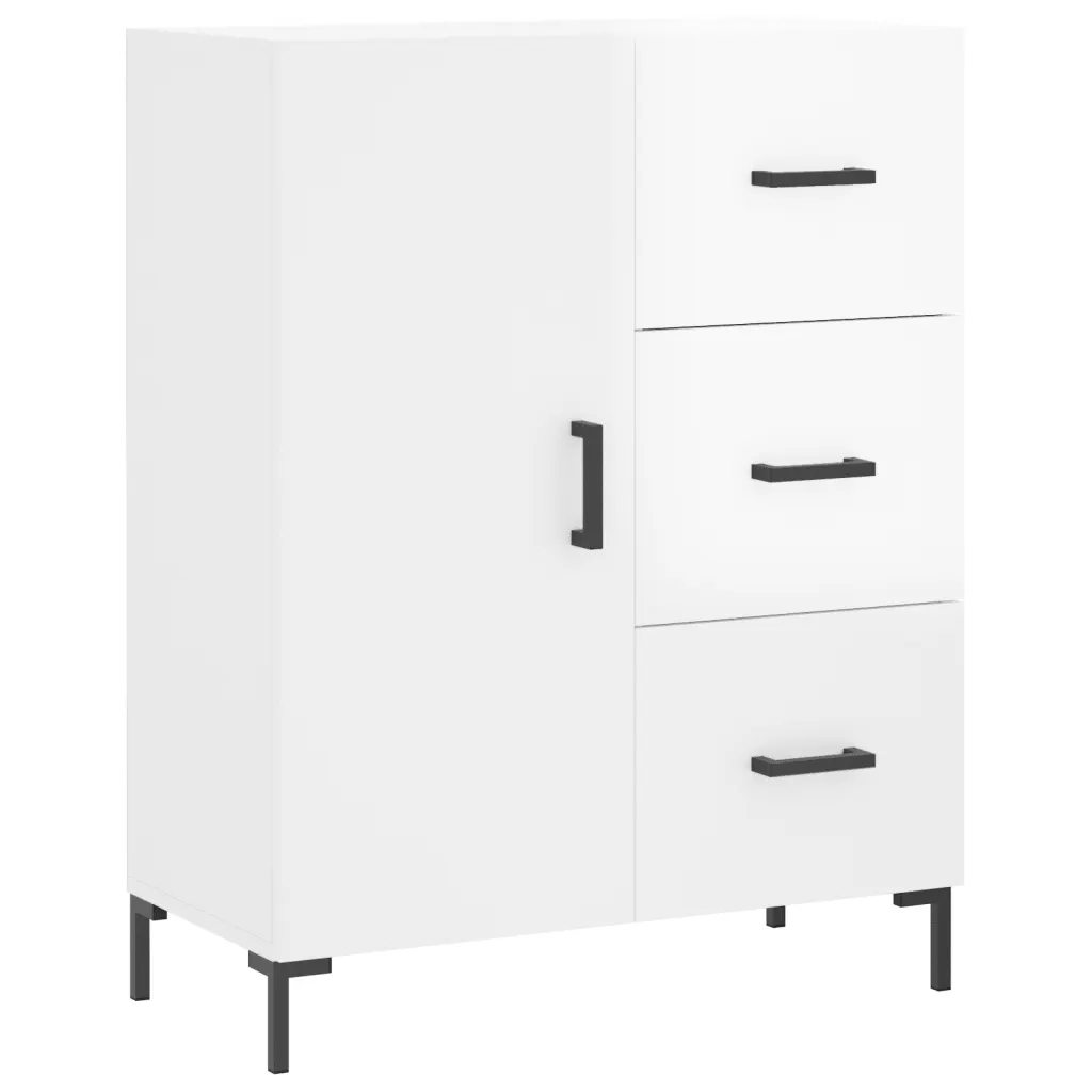 Szafka, biała, połysk, 69,5x34x90 cm, materiał