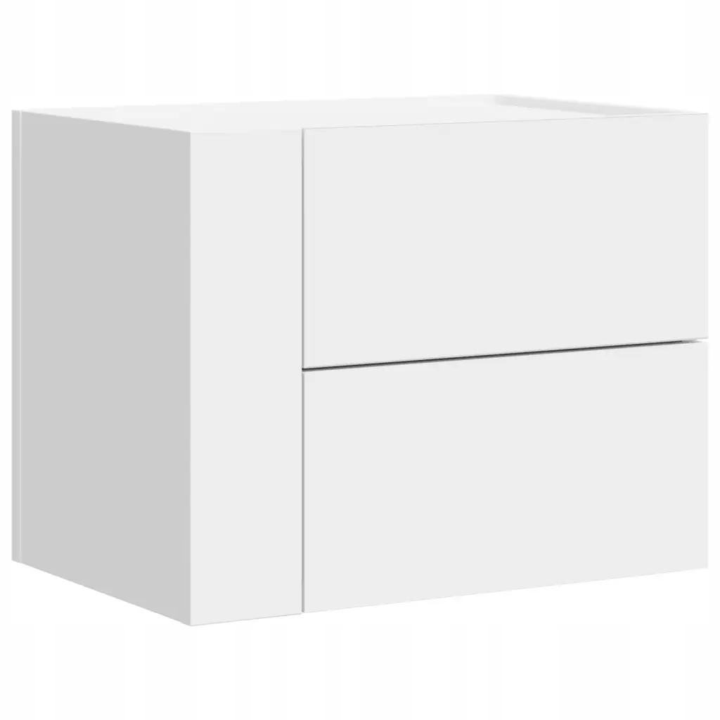 Wisząca szafka nocna, biała, 45x30x35 cm