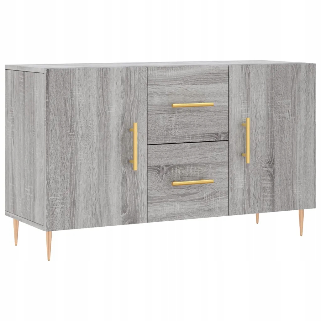 Komoda, szary dąb sonoma, 100x36x60 cm, materiał