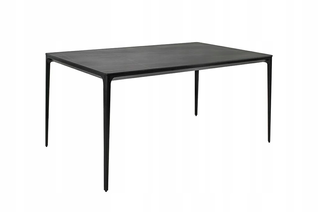 Slim 140 stół z blatem z płyty ceramicznej czarny