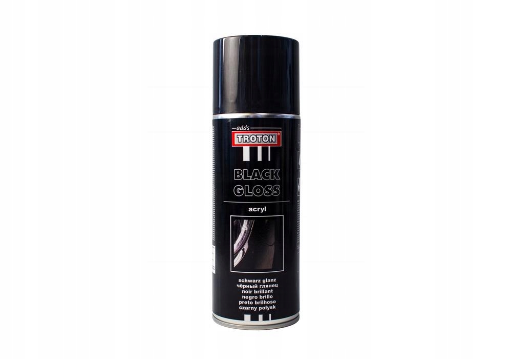 Troton Lakier Czarny Połysk Akrylowy spray 400ml