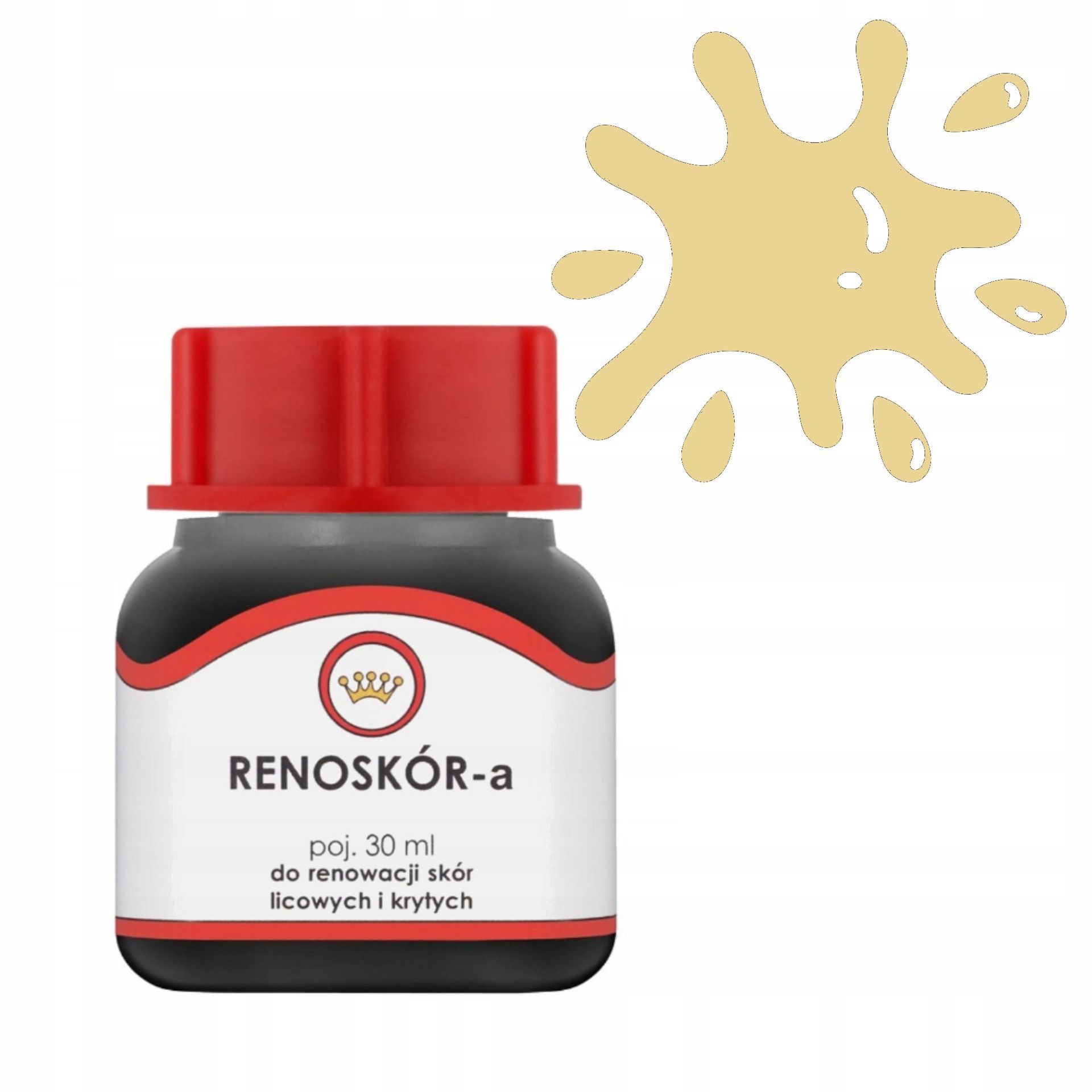 Farba do Skór Gładkich Obuwia Galanterii Renoskór Barwnik Złoty 25ml