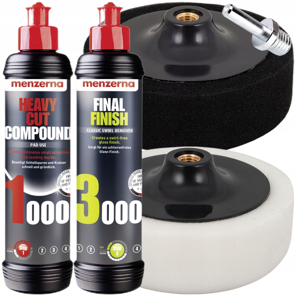 Menzerna Zestaw Polerski Do Polerowania Lakieru Samochodu Auta Pady Pasty