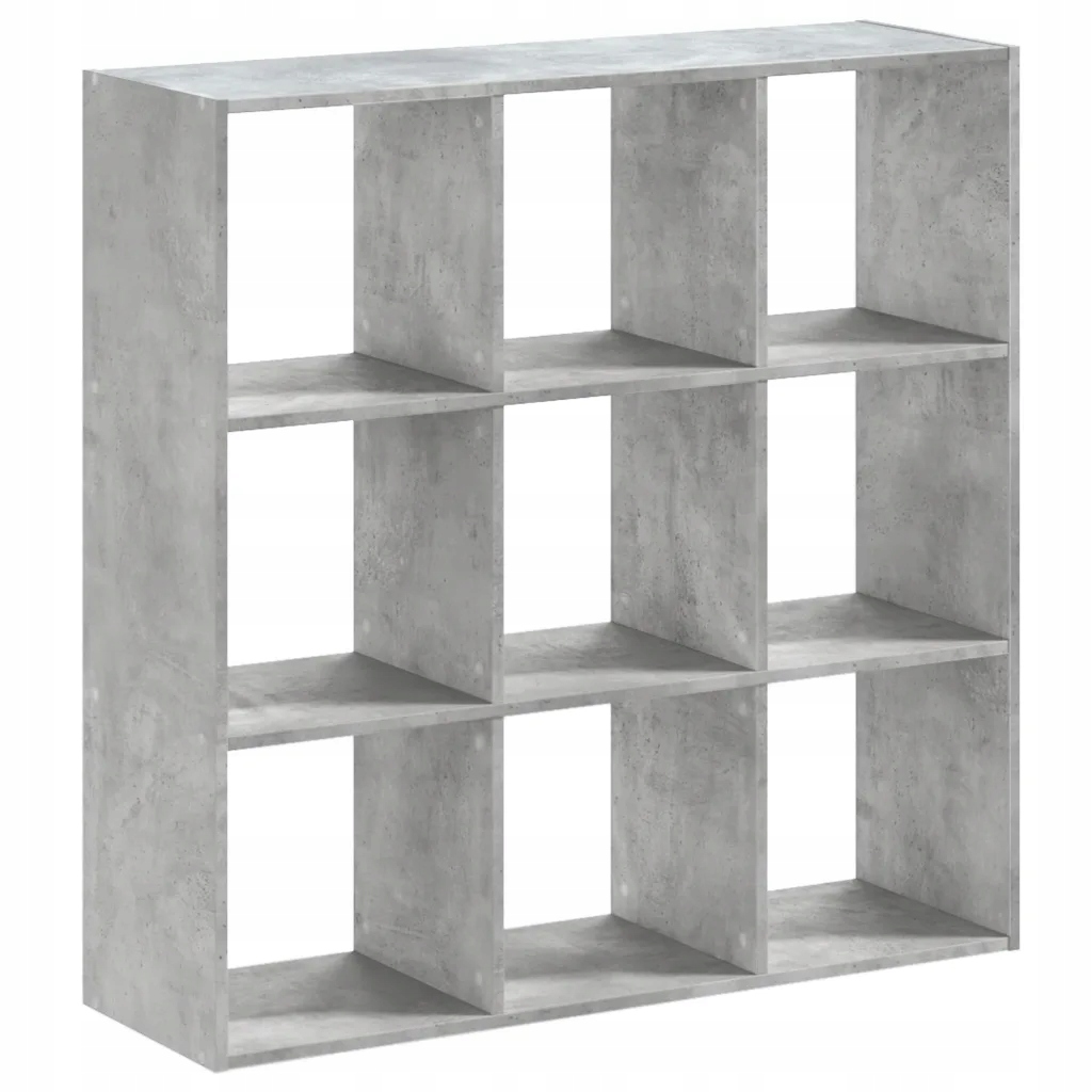 Regał, szarość betonu, 102x32x102 cm, materiał drewnopochodny