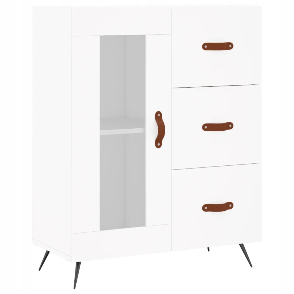 Szafka, biała, 69,5x34x90 cm, materiał drewnopoc